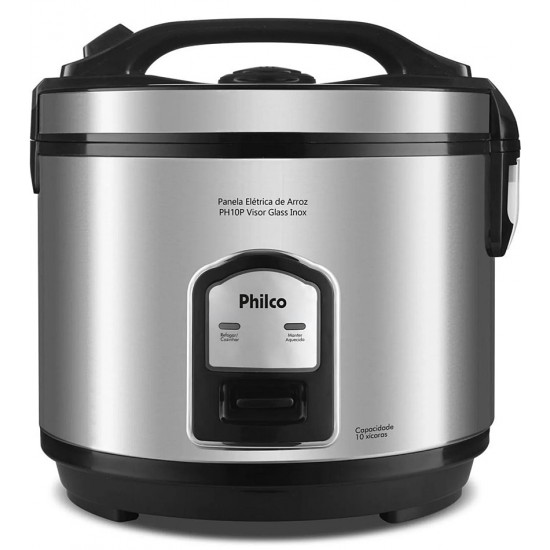 Panela de Arroz Elétrica Philco Inox 10 xícaras PH10P 127V